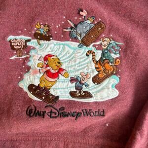 Walt Disney World Winnie the Pooh fleece lined hoodie size Large embroidered L